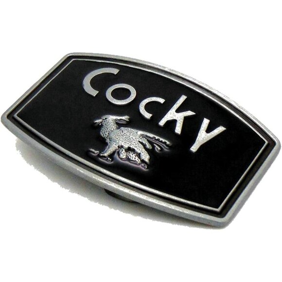 Men's Black Cocky Belt Buckle Western Cowboy Native American (CKY-01-B) - Picture 2 of 3